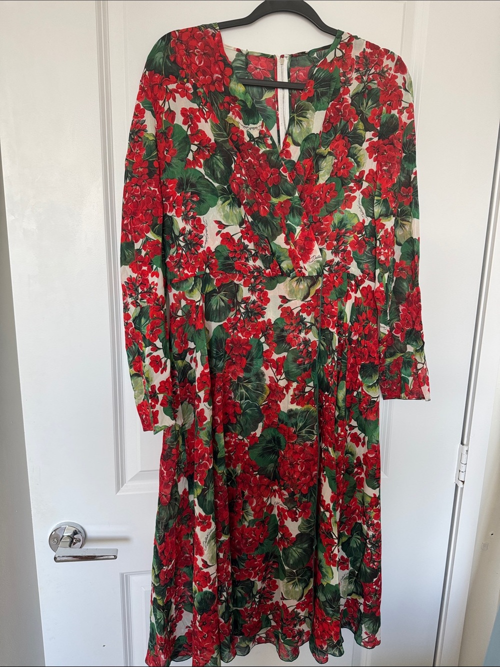 Floral Red Dolce and Gabbana authentic dress